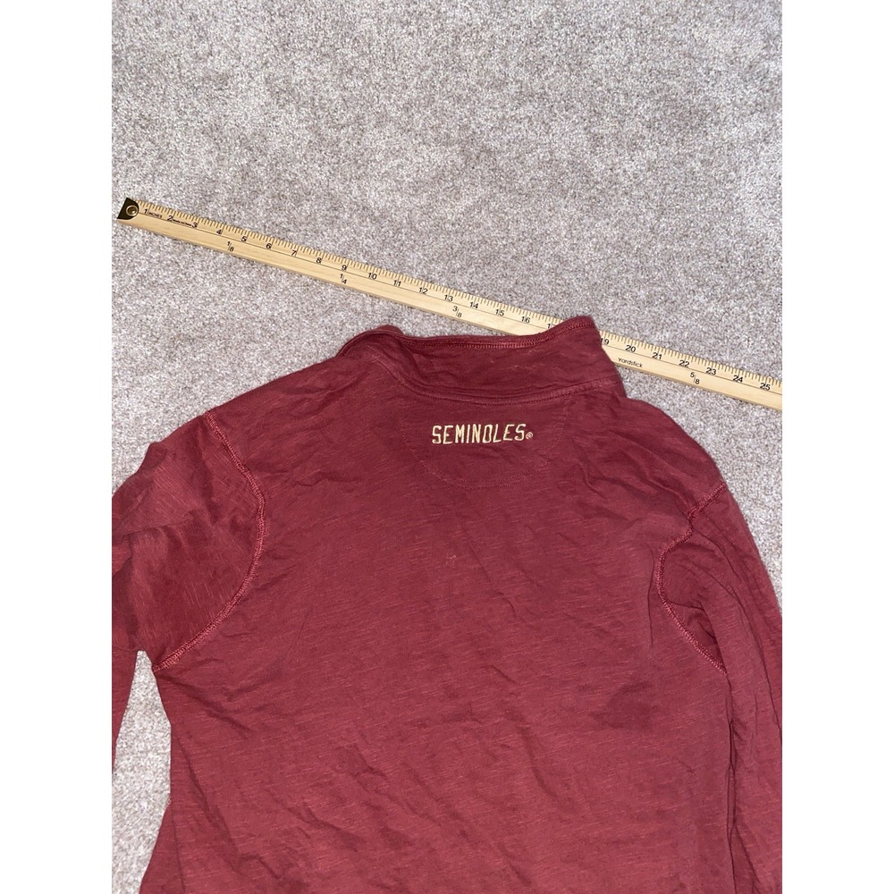 Champion Florida State Seminoles 1/4 Zip Sweater Mens L Red Football Gym Cotton - Picture 7 of 8